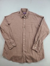 Spier And Mackay Classic Button Down Mens 17 Brown 100% Premium Cotton Soft picture