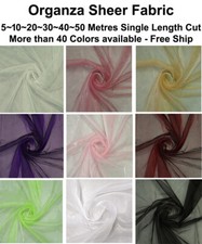 5/10/20/30/40/50 YD Sheer Organza Fabric Swag Craft Wedding Backdrop -  picture