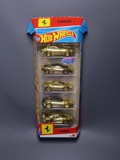 Hot Wheels 2026 FERRARI Pack 5 GOLD CHROME (WANGSTAR CUSTOM) REAL RIDERS picture