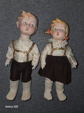 Vtg 1982 Nancy E Smith Porcelain Dolls Bavarian German Folk Pair 10