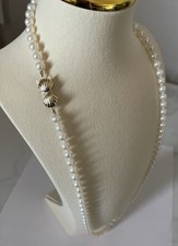 Blue Lagoon By Mikimoto - Cultured Pearl (5.5-6mm) Strand 14k Clasp picture