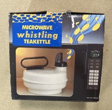 Vintage GHC MicroWave WHISTLING Tea Kettle 4 Cups - White MADE IN USA Open Box picture