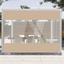 Outdoor Vinyl Curtain Clear PVC Curtains Waterproof Tarpaulin with Grommets picture