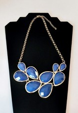 BEAUTIFUL😍 statement bib necklace cobalt or royal blue stones 16