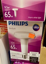Philips SlimStyle 9.5 watt (65W Equiv) Warm White Light  (2700k) BR30 Dimmable picture