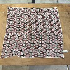 Vintage Ann Taylor 100% Silk Scarf Basketweave Geometric Square Made in Japan picture