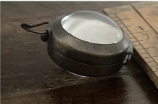 Antique domed bubble glass pool of light style photo locket pendant picture