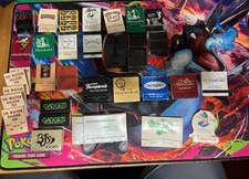 Chiclets Green Tin with Assorted Vintage Matchbooks/Matchcovers Lot picture