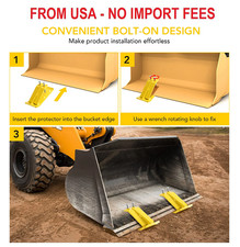 Garvee 2Pcs Tractor Bucket Protector, Heavy Duty Steel Bucket Edge Guard for Law picture