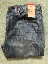 NWT Men’s Levis 527 Slim Bootcut Medium Chipped/Washed Blue Jeans Size 34”x32” picture