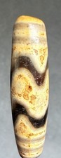 Tibetan Rare Old Agate Wave Tiger Teeth 4 Line Healer DZI Bead, Talisman ✨🔥 picture