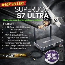 SuperBox S7 Ultra 128GB + Backlit Remote. 1 - 2 Day Free Fast Delivery picture