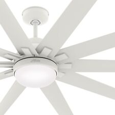 Hunter Fan 72 in Casual Matte White Outdoor Ceiling Fan with Light and 10 Blades picture