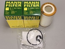Mercedes Dodge Chrysler Mann Fleece Oil Filter Kit HU718/5x  000 180 26 09 qty.2 picture