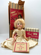 1950s Ideal Toni Play Wave Doll P-90 Blonde Hard Plastic Doll in Box 14