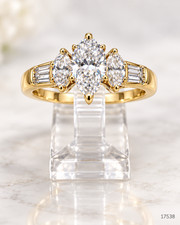 1.25 CTW Natural Diamond Pear 14K Yellow Gold Ladies Ring Size 7 picture