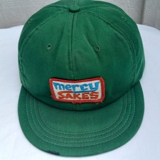 L-XL Distress 70s MERCY SAKES Saying Snapback Hat Vintage Full Foam picture