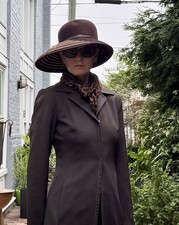 VTG Marzi Firenze Italy Rabbit Hair Fur Felt Wide Brim Hat Neiman Marcus Cloche picture