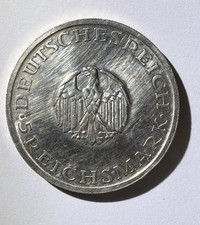 Proof Weimar Republic 5 reichsmark 1929 F, 
