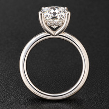 IGI 1.80ct Natural G VVS2 Cushion Cut Diamond Platinum Engagement Ring picture