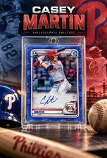 Topps 2020 1st Bowman Casey Martin Blue Refractor Auto 22/150 RC #CDA-CM picture