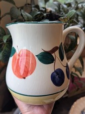 Vintage Dansk Italy Hand-Painted Ceramic Fruit Pitcher - Mid-Century Style Cream picture