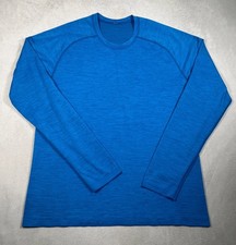 Lululemon Mens Large L Metal Vent Tech Long Sleeve Shirt Blue Heather Athletic picture