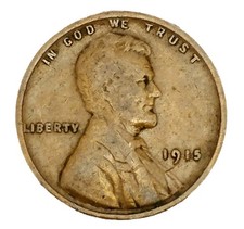 1915 P Lincoln Wheat Cent Good - Very Good (G-VG) Copper Average Circulated 1c picture