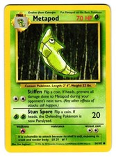 Metapod 54/102 Common Base Set Unlimited Pokemon Lightly Played picture