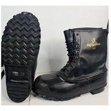 RefrigiWear Mens Black Insulated Work Boots Steel Shank ANSI Z41 PT91 Size 12 picture