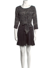 NWT Joie Women's CARLINA Faux Wrap Silk Animal Print Mini Dress Size Large $398 picture