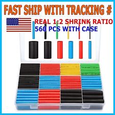 560Pcs HEAT SHRINK TUBING Insulation Shrinkable Tube 2:1 Wire Cable Sleeve W BOX picture