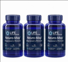 3 PACK Neuro-Mag Magnesium L-Threonate from 2000 mg Magtein - Life Extension US picture