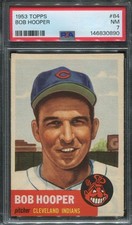 1953 Topps #84 Bob Hooper Cleveland Indians PSA 7 NM picture