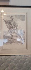 Antique etching by François Perrier- Classical Figures. plate size 8 1/2 x 6 1/2 picture