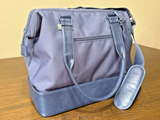 BÉIS The Weekender Bag Blue Overnight Travel Carry-On Shoe Compartment picture