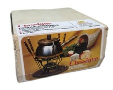 Vintage Imperial Classique Fondue Set Satin Finish Stainless 1971 Germany #3590 picture