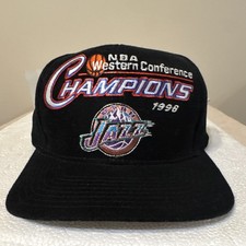 Vintage 1998 Utah Jazz Western Conference Champions NBA Snapback Hat NWT picture