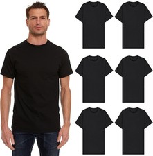 BILLIONHATS 6 Pack Men's Bulk Big Tall Short Sleeve Cotton  T-Shirt Bulk (4XL) picture
