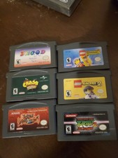 Game Boy Advance 6 game lot - Lego Racers&Island, Yugioh, Crash, TMNT, Snood. picture