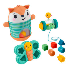 Fisher-Price Sort Wobble & Roll Baby & Toddler Activity Toy Gift Set, 3 pc. picture