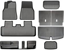 SUPER LINER Tesla Model Y Floor Mats 7 Seater Full Set, All Weather Waterproof picture