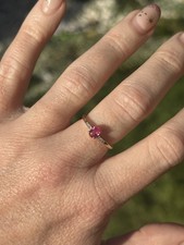 9ct Gold Ruby & Diamond Ring picture