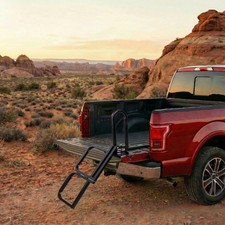Universal Foldable Pickup Truck Tailgate Two-Step Ladder 300 LBS Load Capacity picture