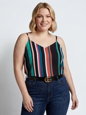 Torrid Sophie Size 3 Multicolored Striped Chiffon Cami Top picture