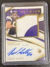 2020 Immaculate Game Used Patch Auto Jared Allen 31/49 Autograph Dirty Stained picture