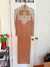Lillie Rubin RARE Vintage Hand-Beaded Silk Gown - Size 8 - Old Hollywood picture