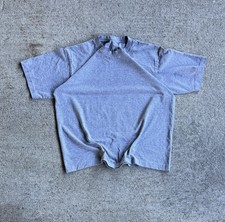 Vintage 00s Y2K Boxy Blank Gray T Shirt Grunge USA No Tag Mens M Skater Indie picture