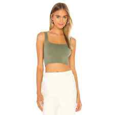 Free People Scoop Neck Crop Top Army Green Size XS/S picture