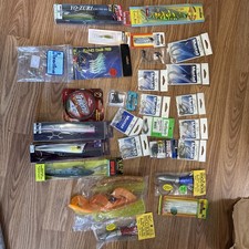 Bulk New Fishing Hooks And Lures - Mustad, Gold Star, Whoo Bomb, Shimano, & More picture